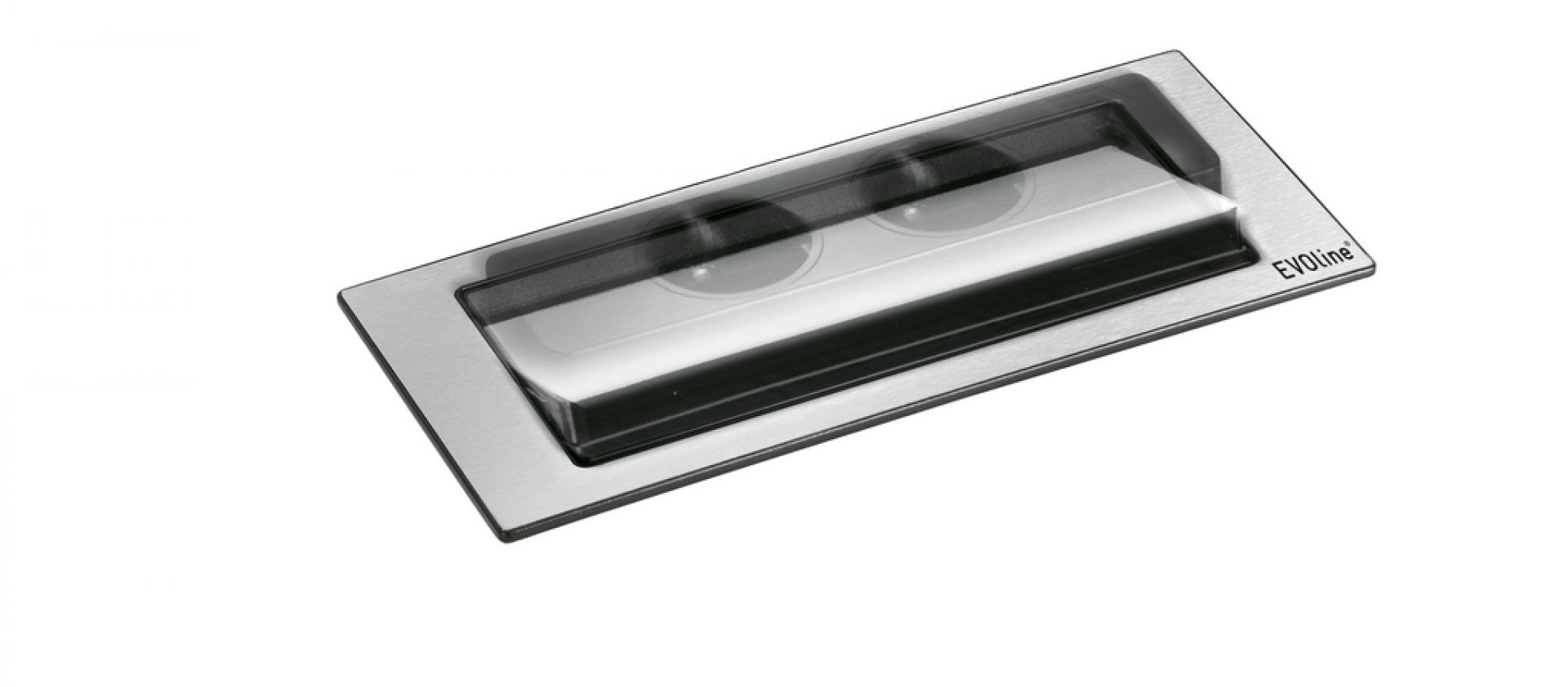 Steckdose EVOline® BackFlip Edelstahloptik, USB C | Online kaufen